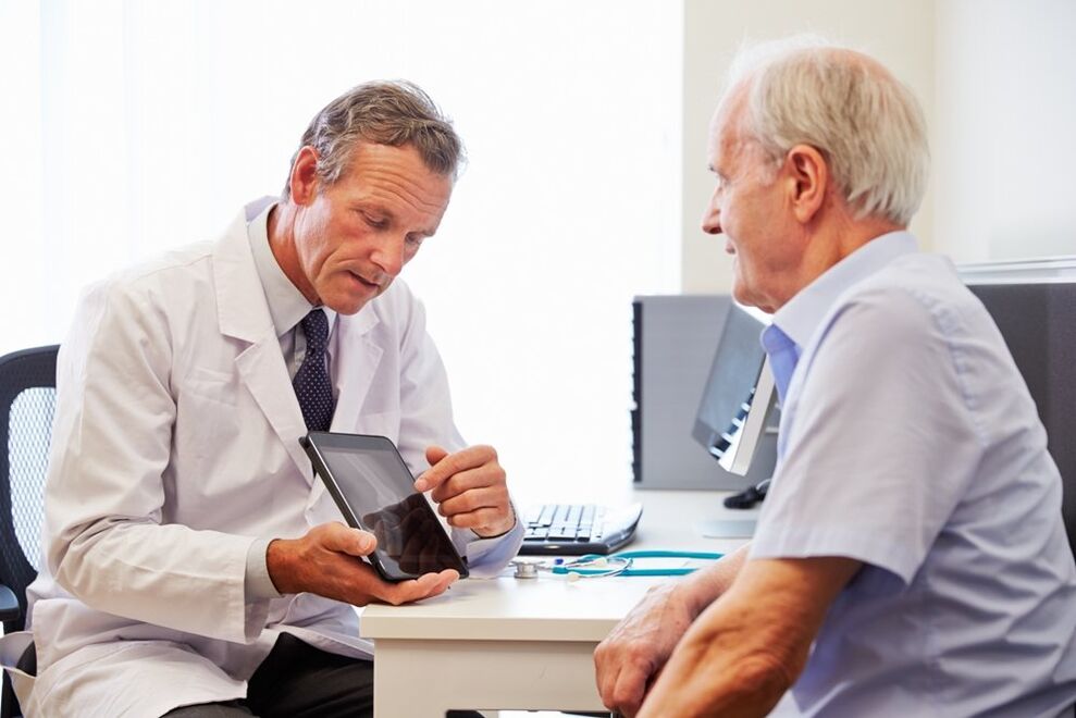 Pacient s prostatitidou při jmenování lékaře